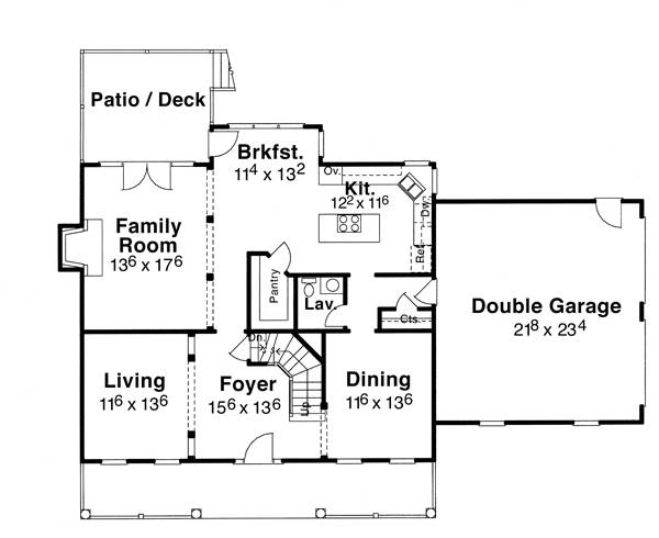 First Floor image of JUNIPER House Plan